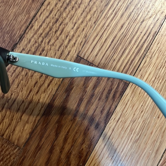 Authentic Prada green eyeglasses w/ prescription lens inside - Picture 7 of 8